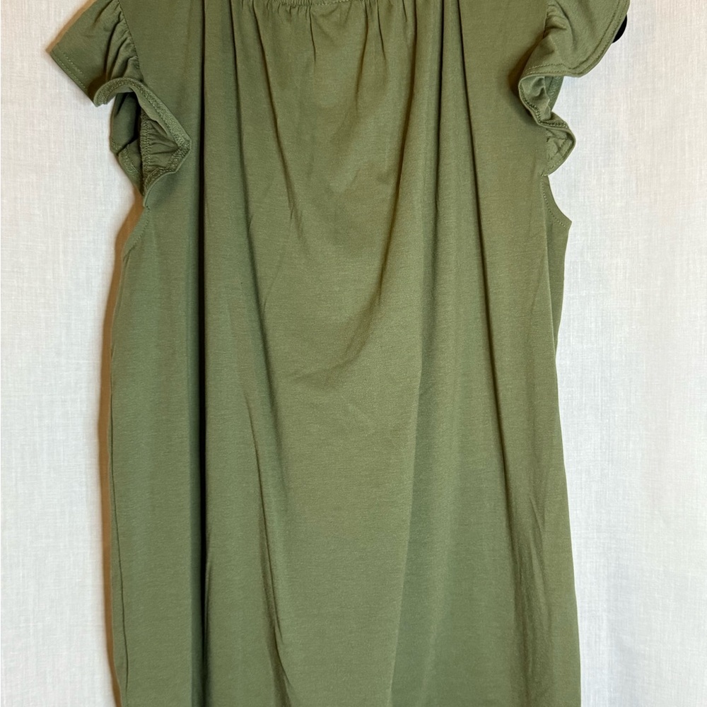 LuLaRoe Olive Green Stasha Top - Picture 2 of 4